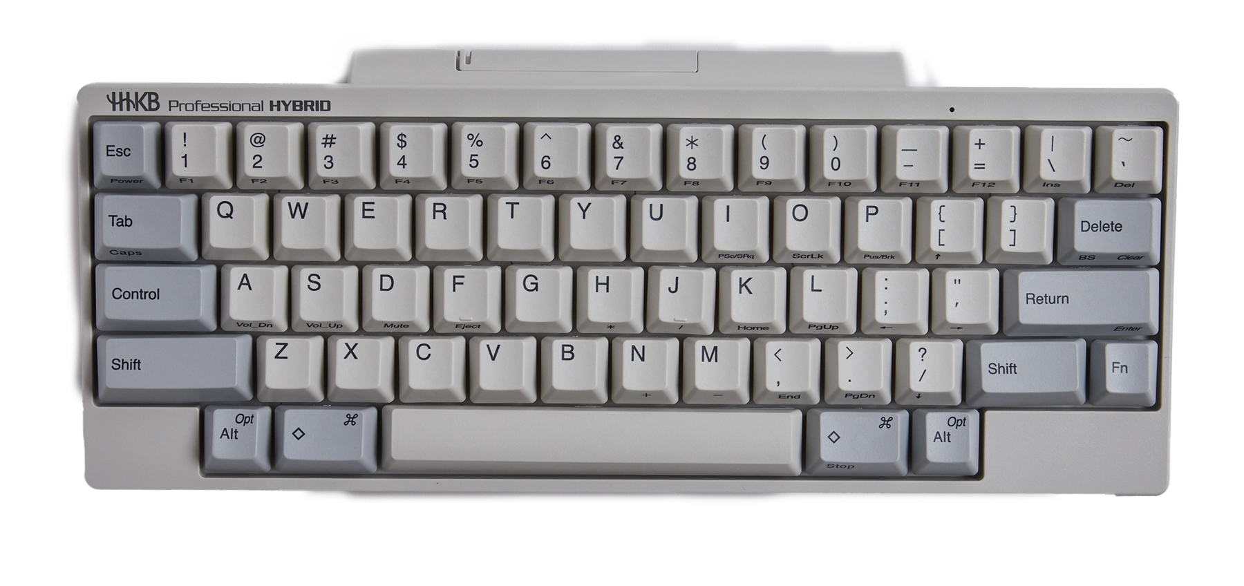 Hybrid White printed keyboard